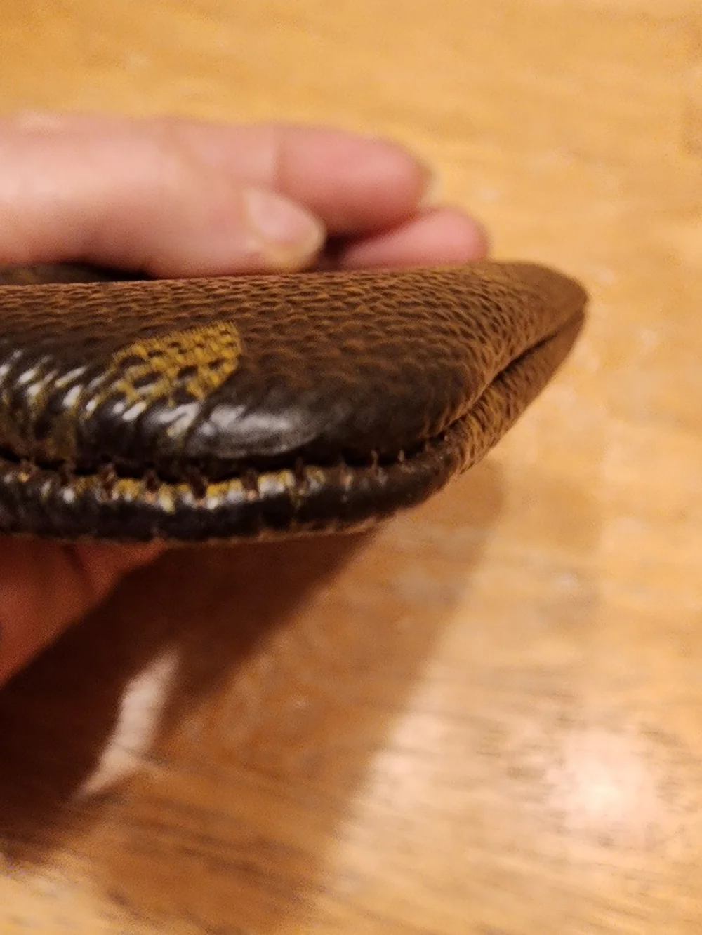 Louis Vuitton Monogram Canvas Key Pouch Wallet in Brown and Gold